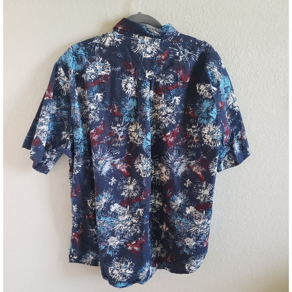 ARGYLECULTURE Russell Simmons Mens Size XXL Button shirt Fireworks July 4 - Picture 2 of 6